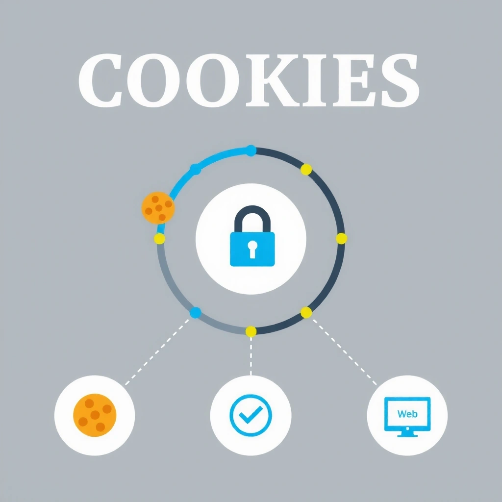 Cookie illustration showing digital privacy and security